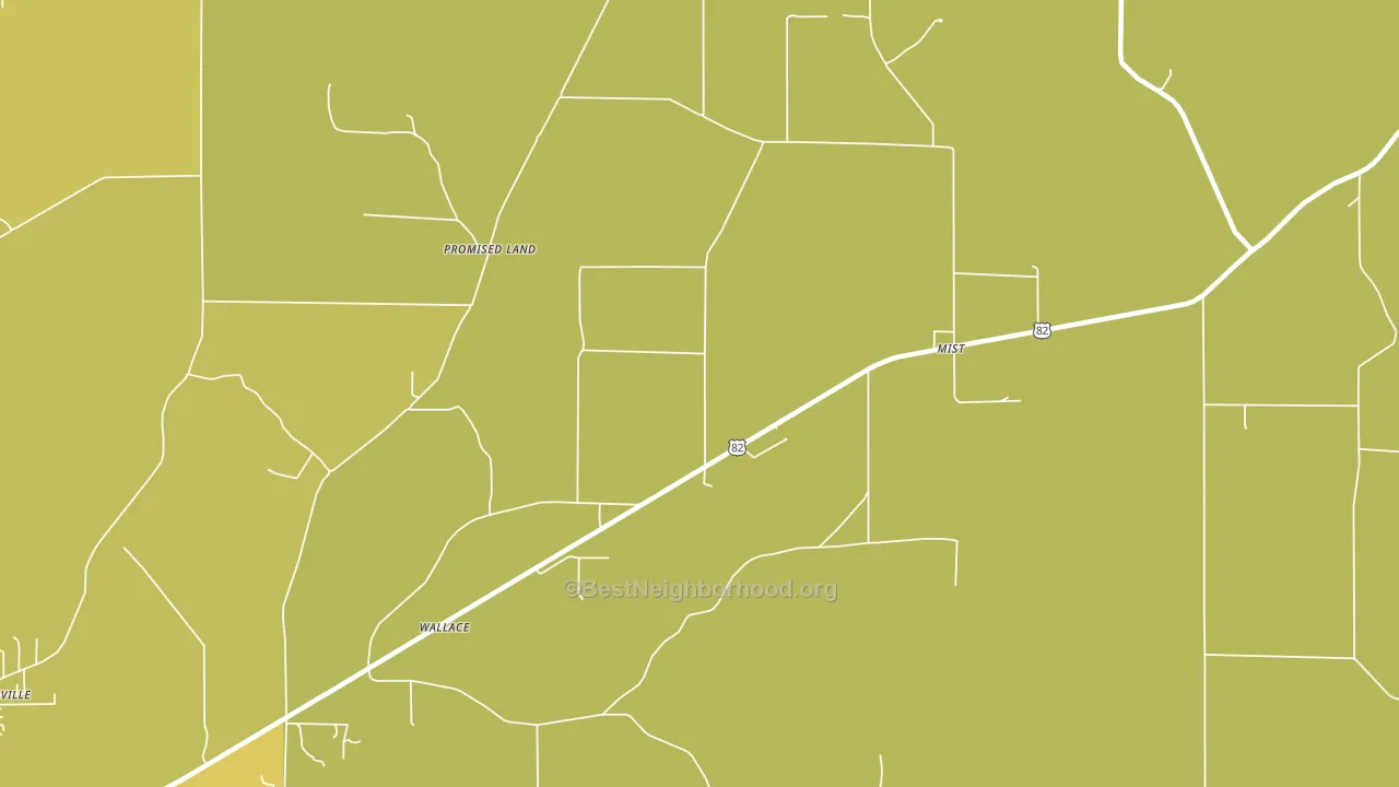 Mist, AR block-group voter-turnout map