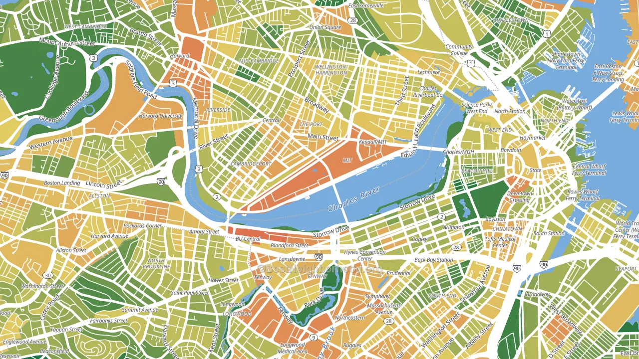 MIT, Cambridge, MA block-group voter-turnout map
