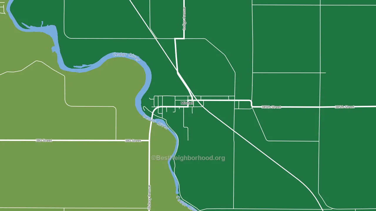 Mitchell, IA block-group voter-turnout map