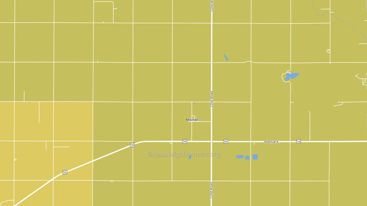 Mitchell, KS block-group voter-turnout map
