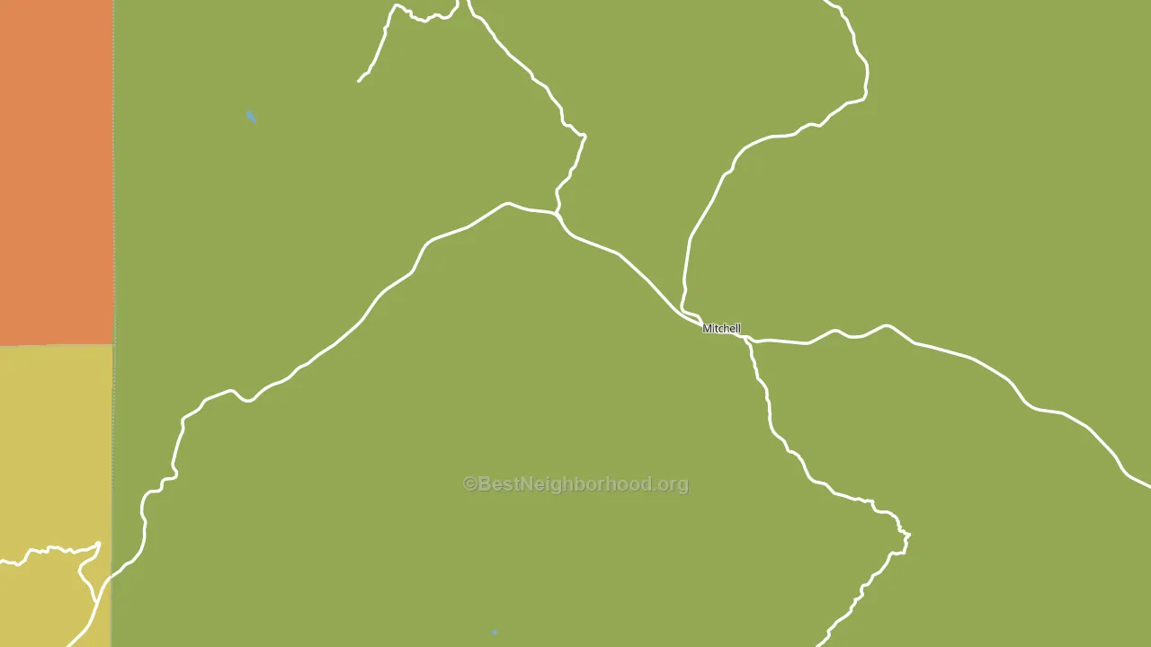 Mitchell, OR block-group voter-turnout map