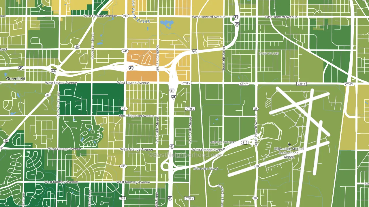 Mitchell West, Milwaukee, WI block-group voter-turnout map