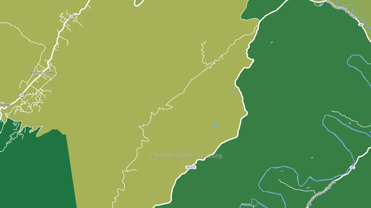 Mitchelltown, VA block-group voter-turnout map