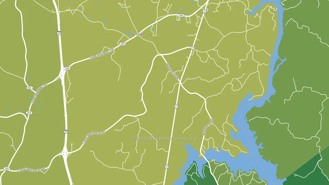 Mitford, SC block-group voter-turnout map