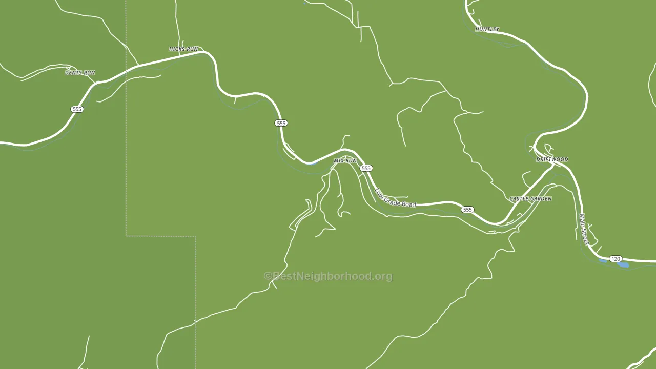 Mix Run, PA block-group voter-turnout map