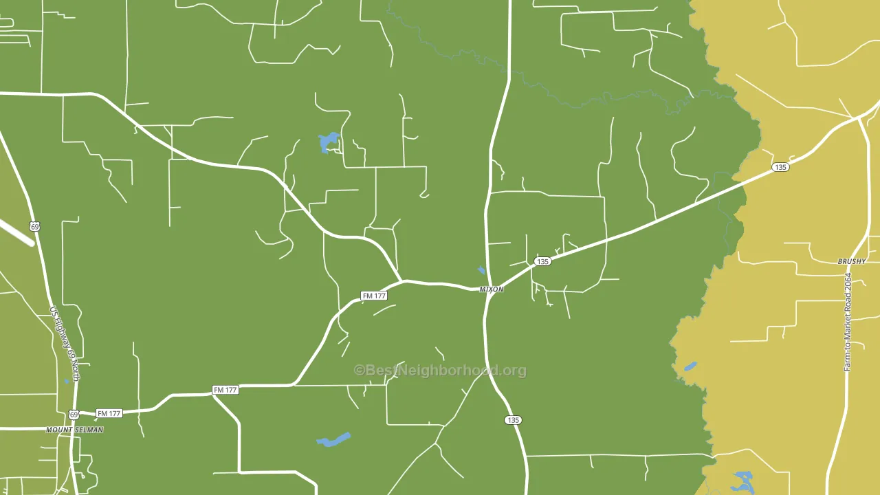 Mixon, TX block-group voter-turnout map