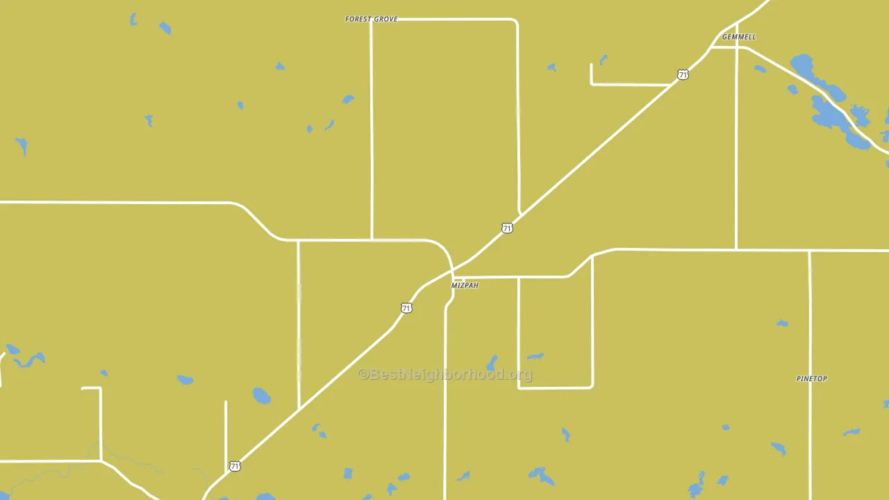 Mizpah, MN block-group voter-turnout map