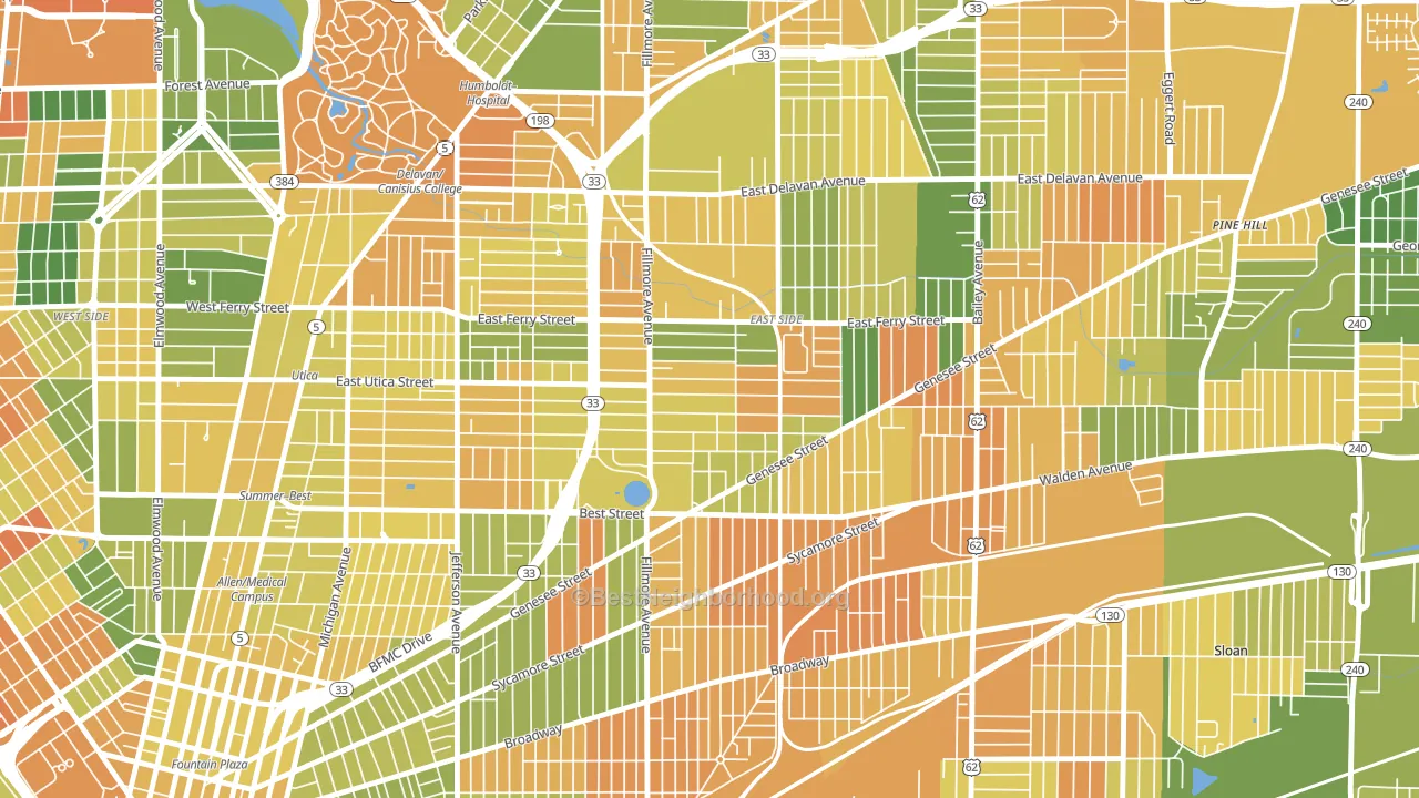 Mlk Park, Buffalo, NY block-group voter-turnout map