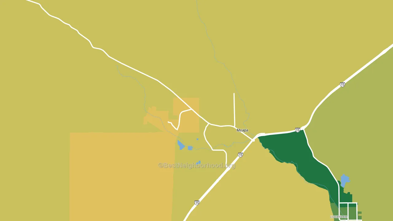 Moapa, NV block-group voter-turnout map