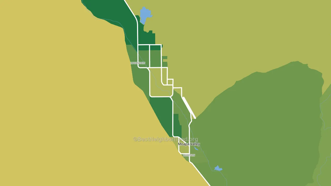 Moapa Valley, NV block-group voter-turnout map