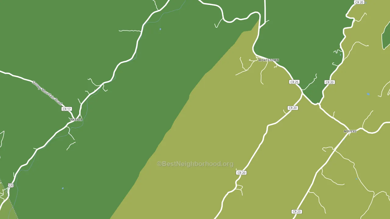 Moatstown, WV block-group voter-turnout map