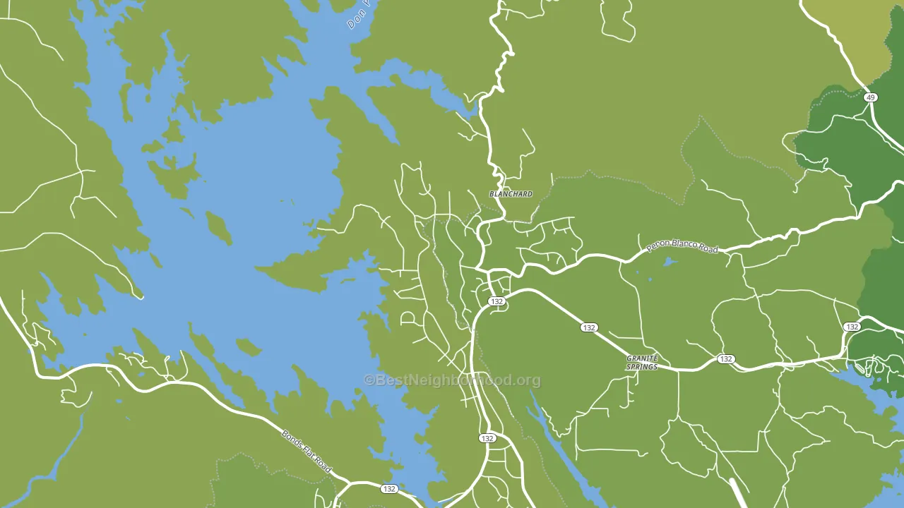 Moccasin, CA block-group voter-turnout map
