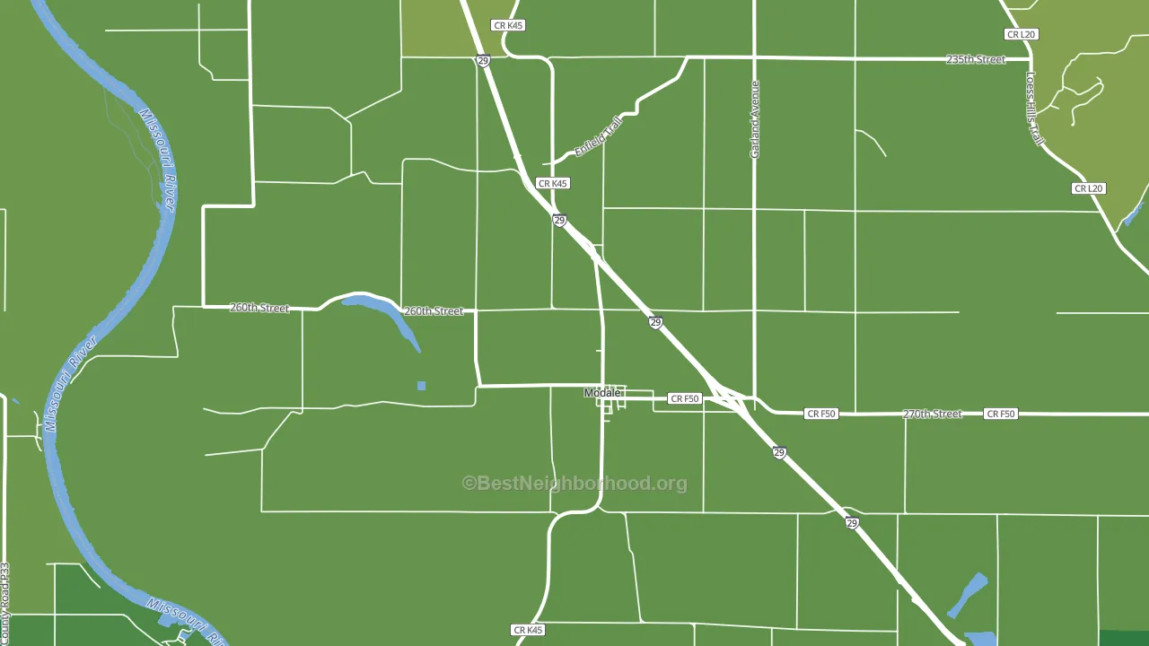 Modale, IA block-group voter-turnout map