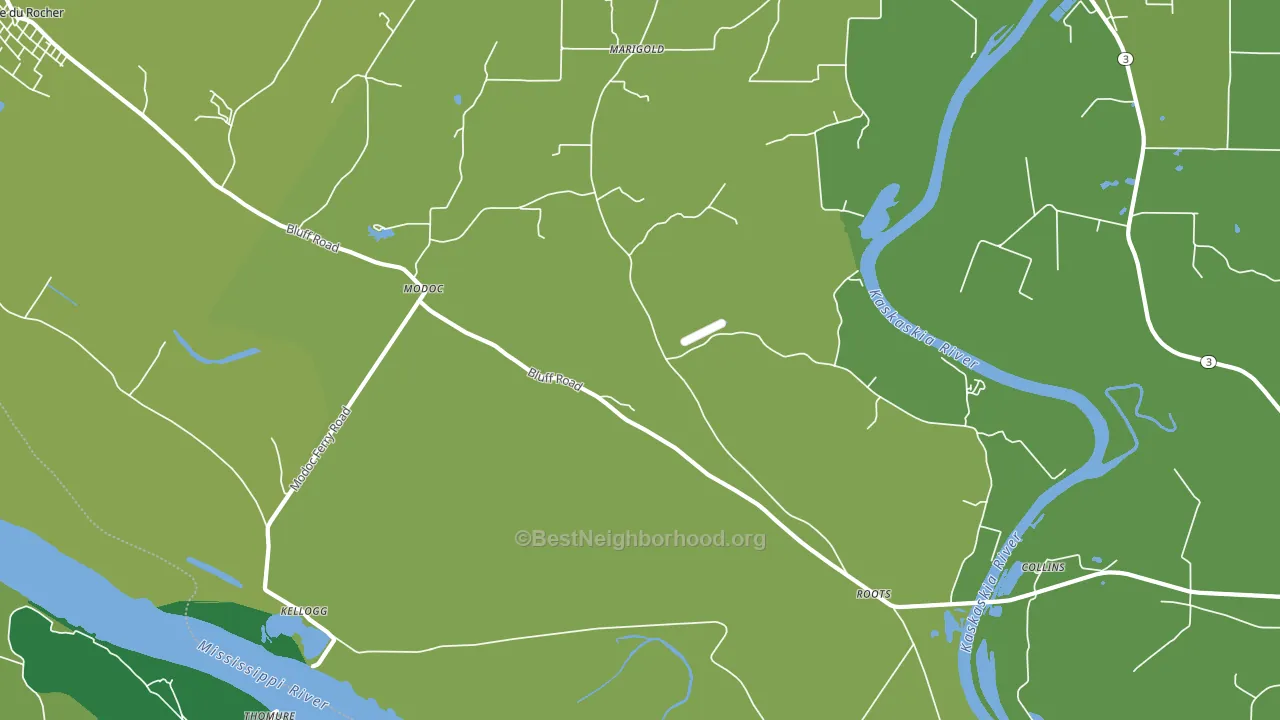 Modoc, IL block-group voter-turnout map