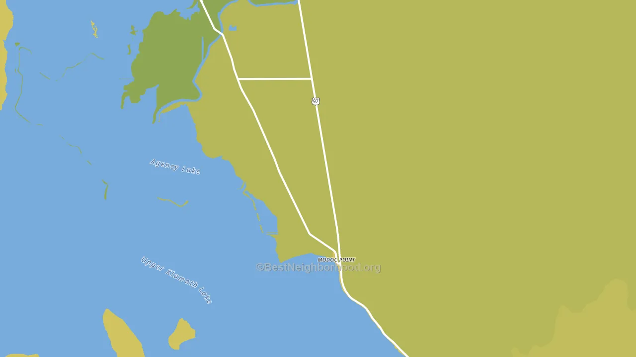 Modoc Point, OR block-group voter-turnout map