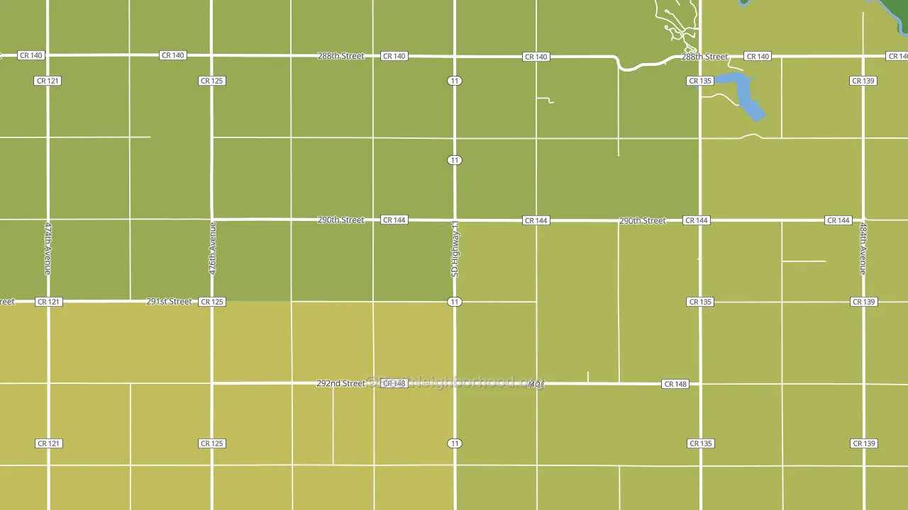 Moe, SD block-group voter-turnout map