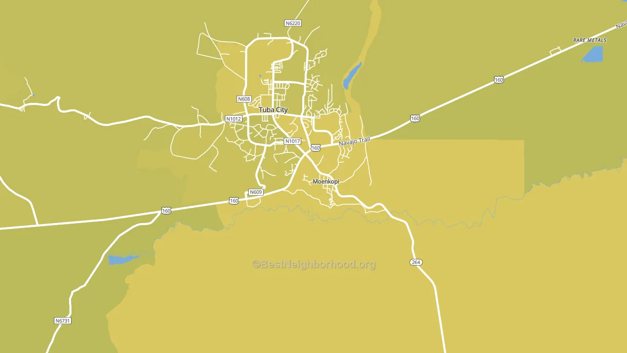 Moenkopi, AZ block-group voter-turnout map