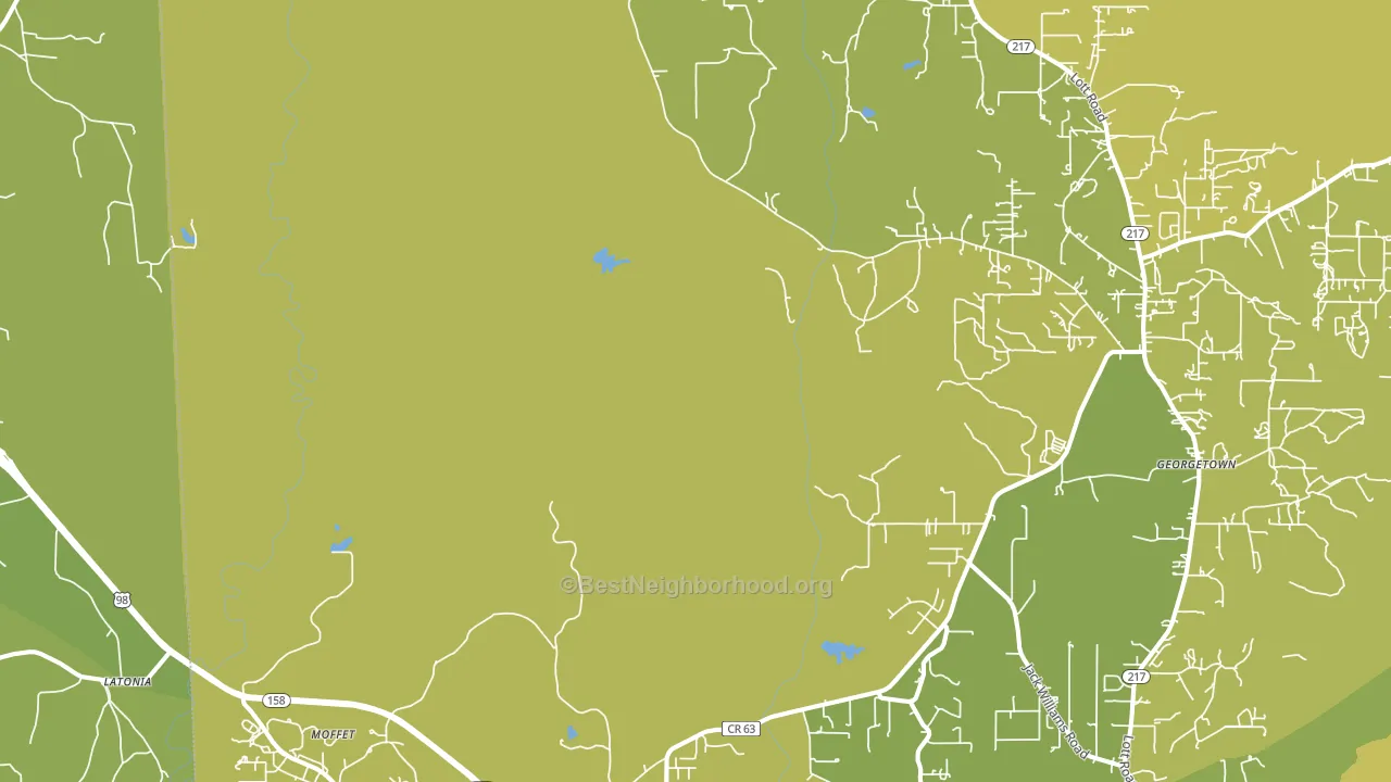 Moffet, AL block-group voter-turnout map