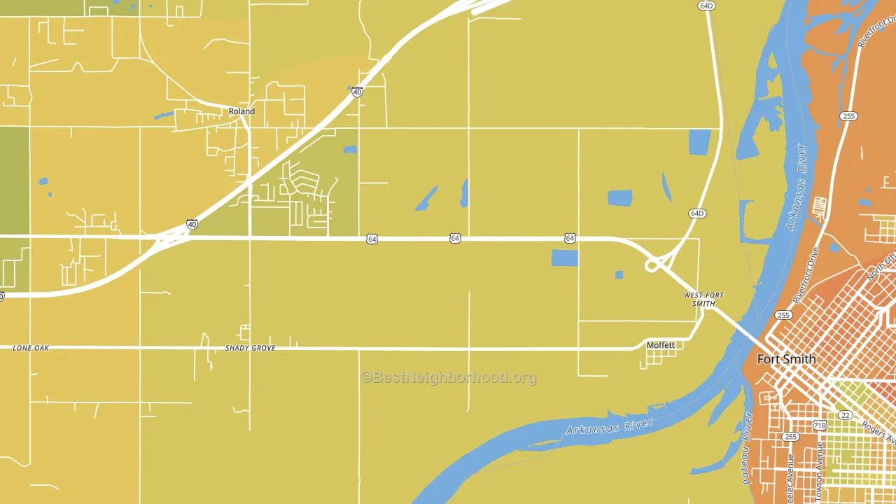 Moffett, OK block-group voter-turnout map