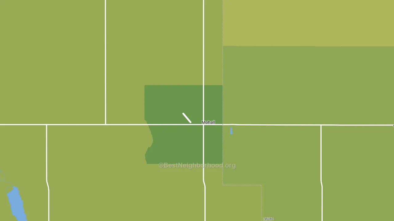 Mohall, ND block-group voter-turnout map