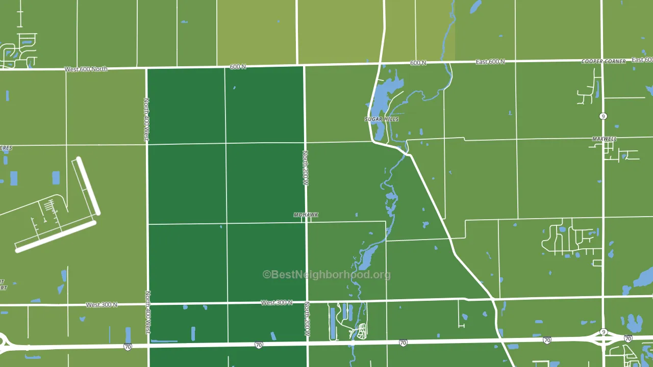 Mohawk, IN block-group voter-turnout map