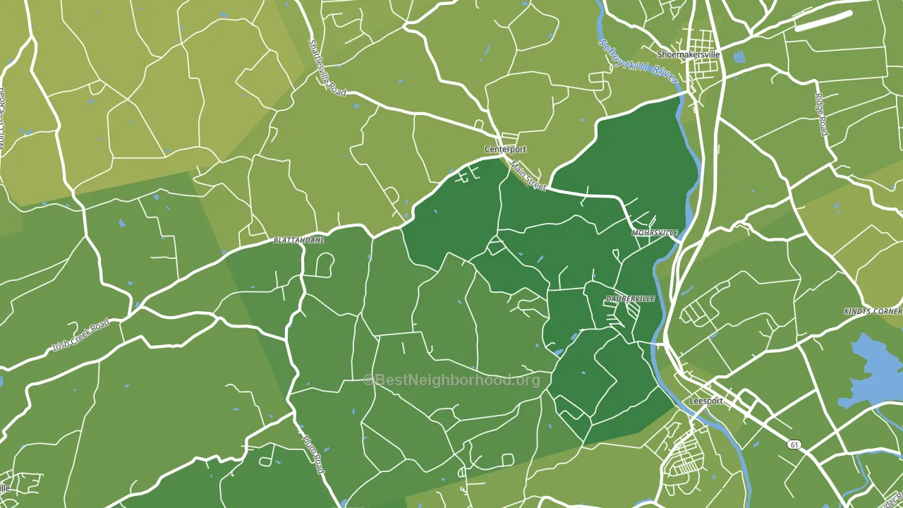 Mohrsville, PA block-group voter-turnout map