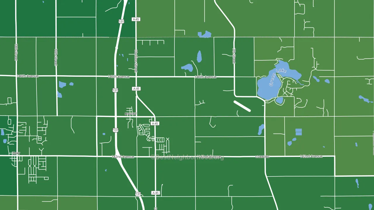 Moline, MI block-group voter-turnout map