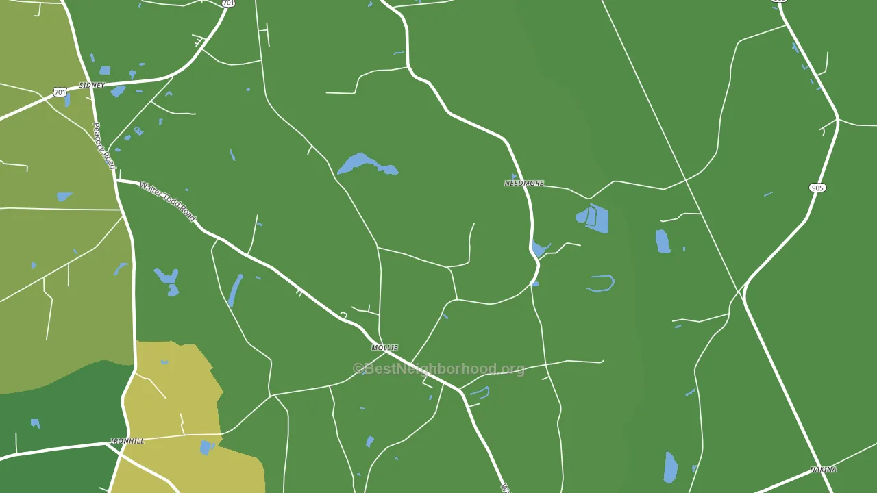 Mollie, NC block-group voter-turnout map