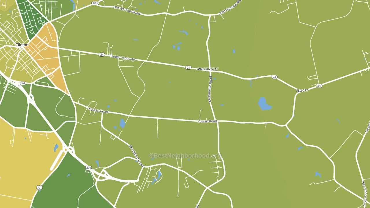 Moltonville, NC block-group voter-turnout map