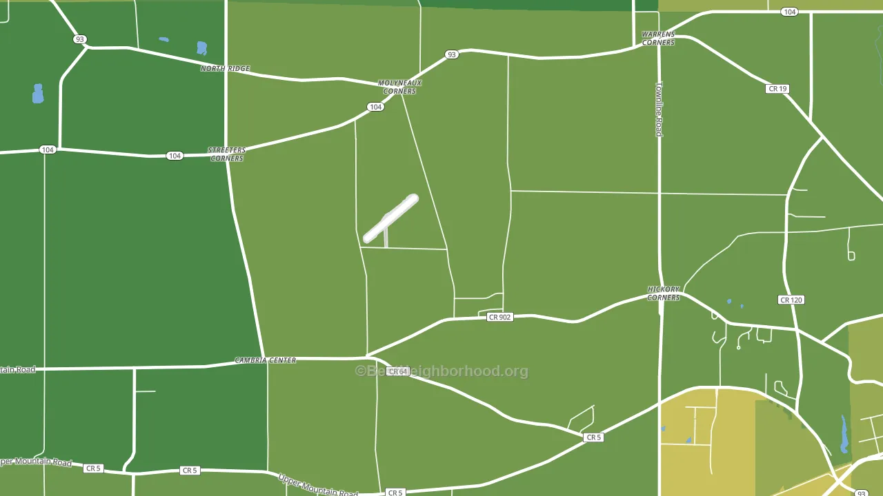 Molyneaux Corners, NY block-group voter-turnout map