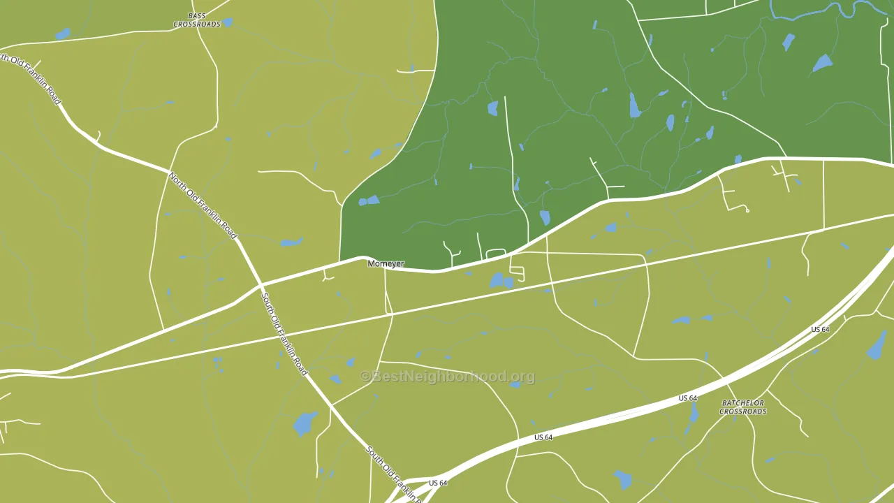 Momeyer, NC block-group voter-turnout map