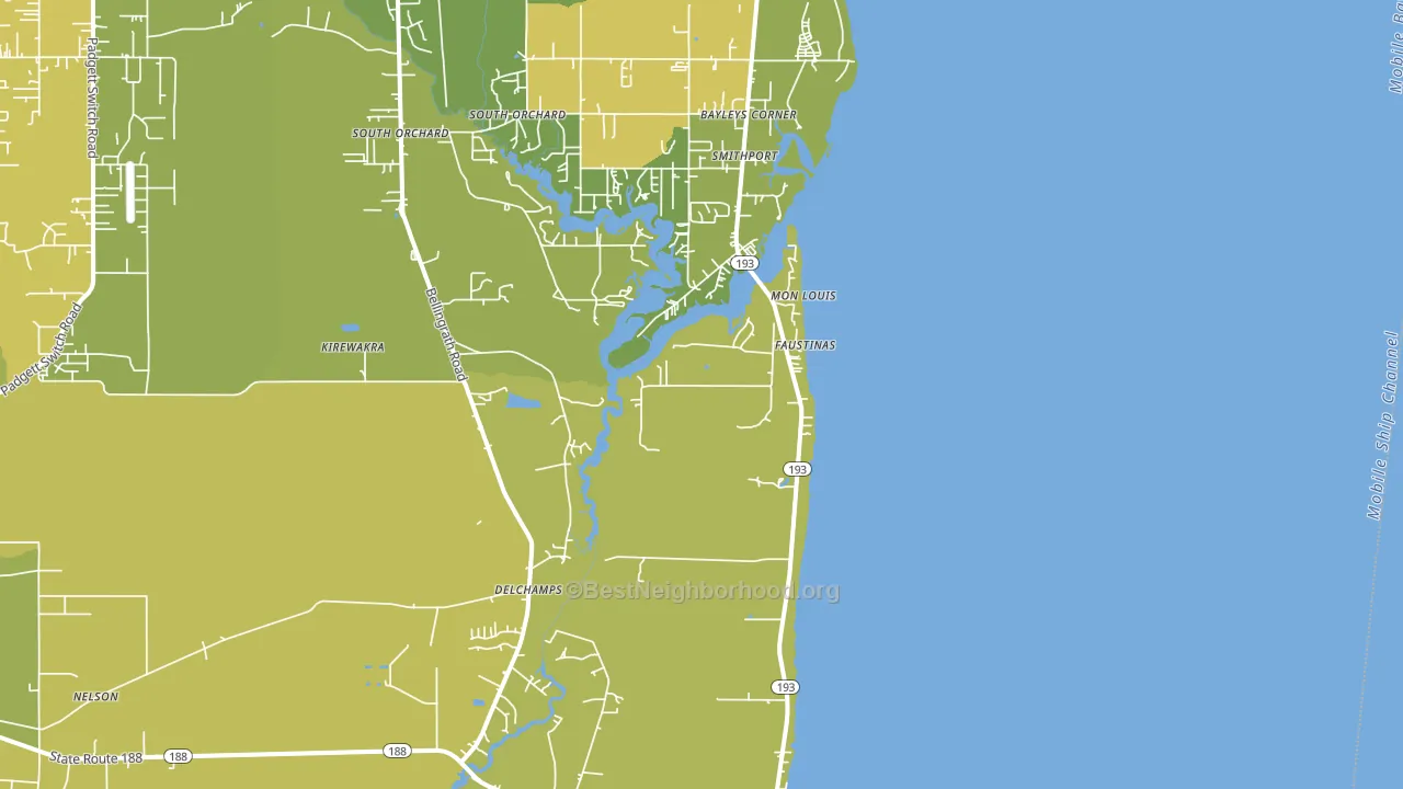 Mon Louis, AL block-group voter-turnout map
