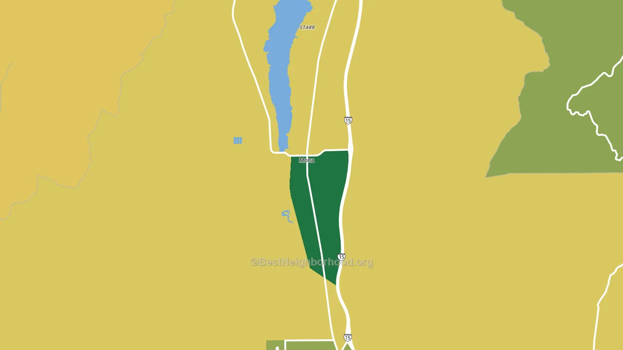 Mona, UT block-group voter-turnout map