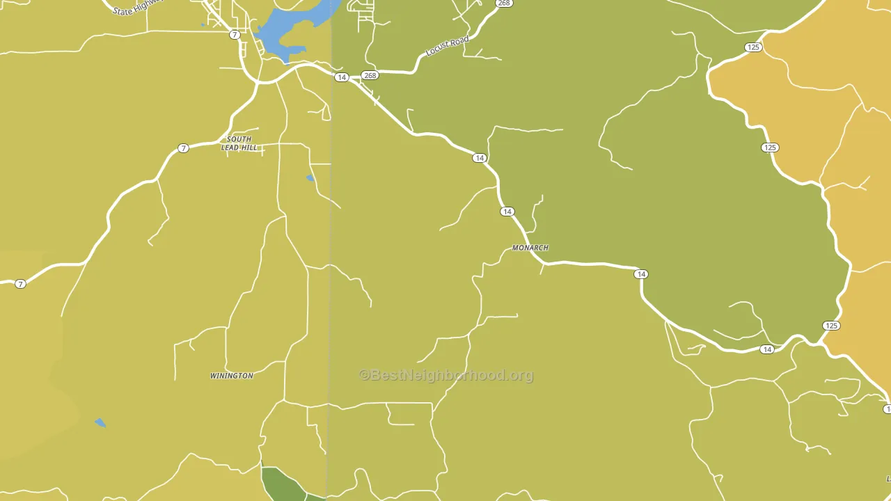 Monarch, AR block-group voter-turnout map