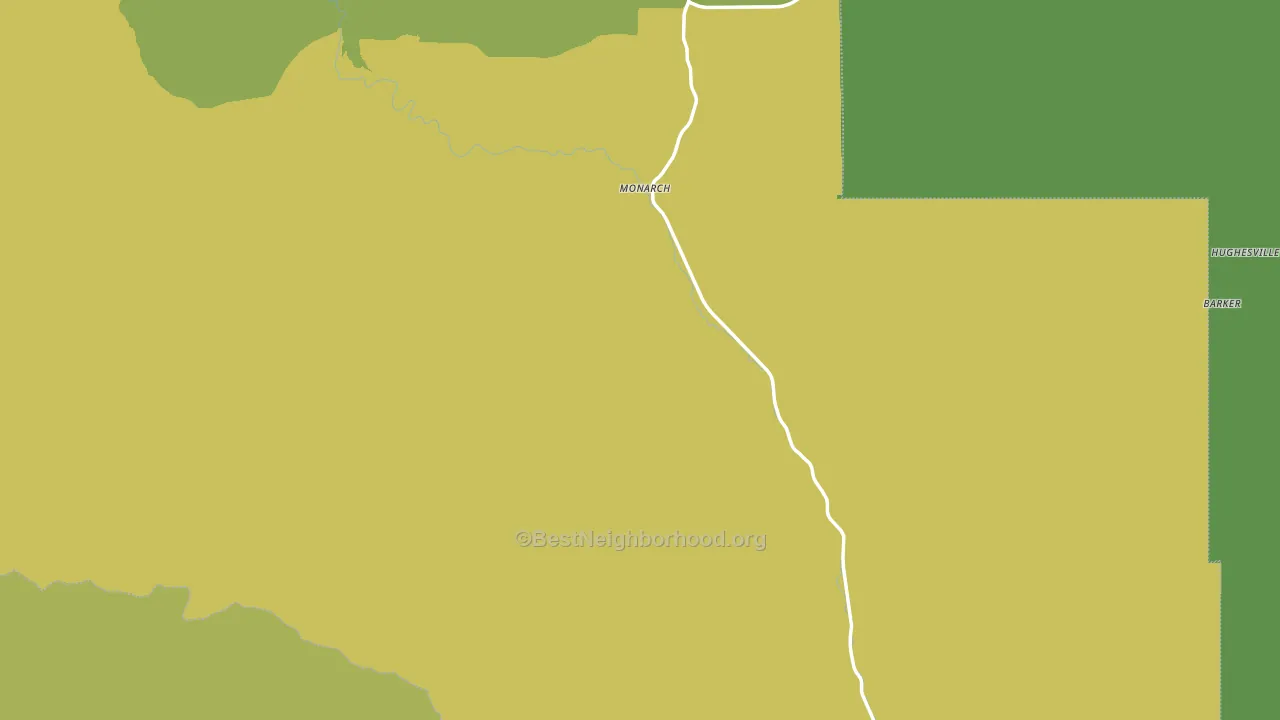 Monarch, MT block-group voter-turnout map
