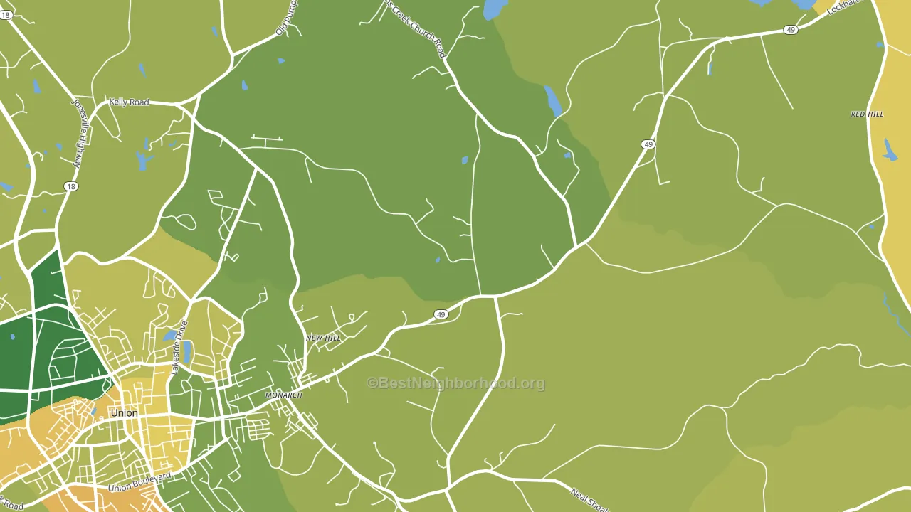 Monarch, SC block-group voter-turnout map