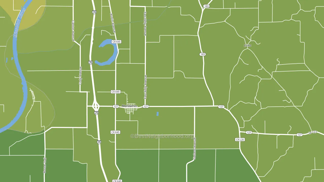 Mondamin, IA block-group voter-turnout map