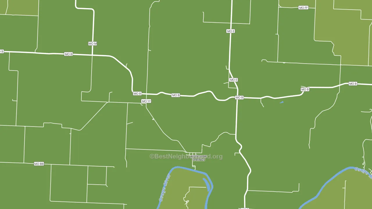 Monegaw Springs, MO block-group voter-turnout map