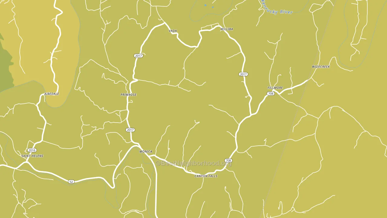 Monica, KY block-group voter-turnout map