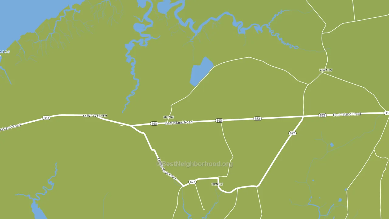 Monie, MD block-group voter-turnout map