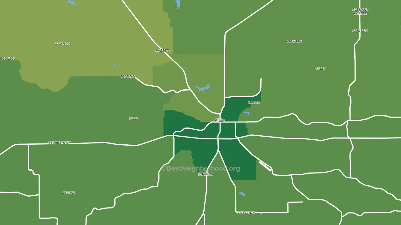 Monroe County, IA block-group voter-turnout map