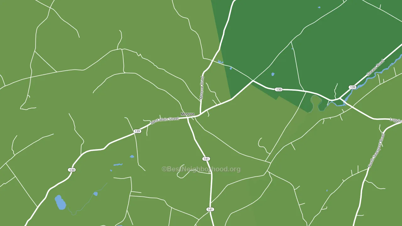 Monroe, ME block-group voter-turnout map