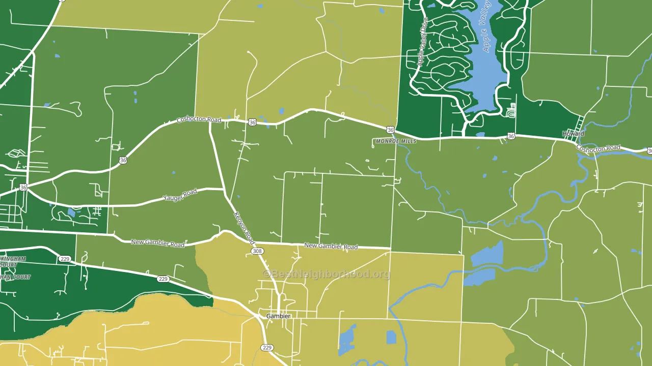 Monroe Mills, OH block-group voter-turnout map