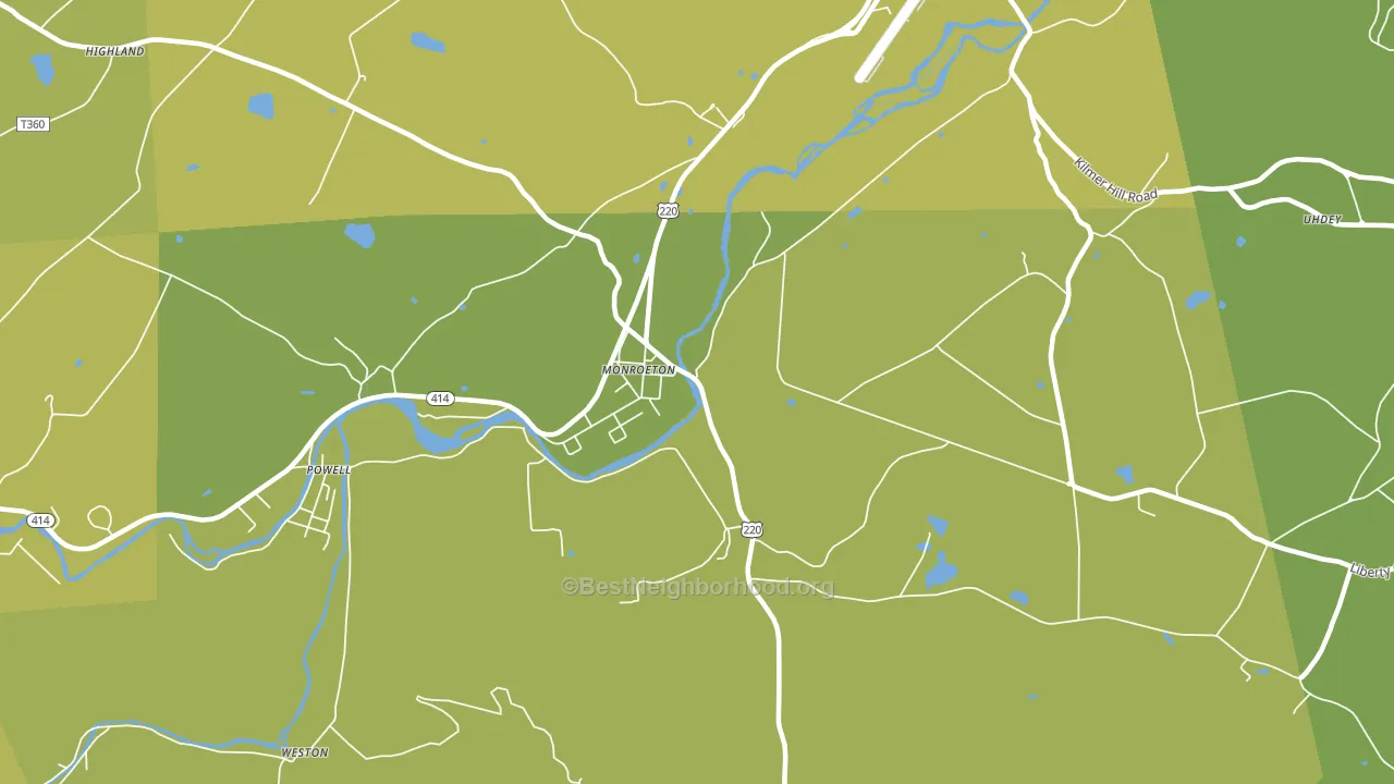 Monroe, PA block-group voter-turnout map