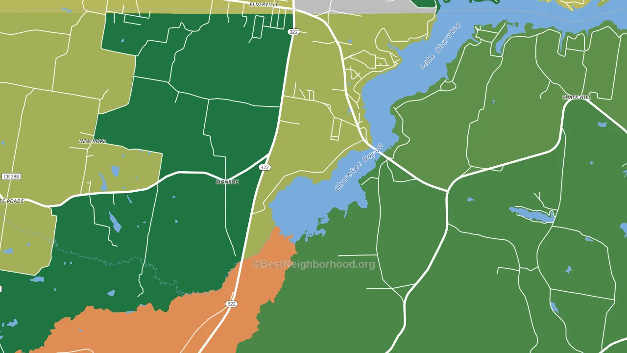 Monroe, TX block-group voter-turnout map