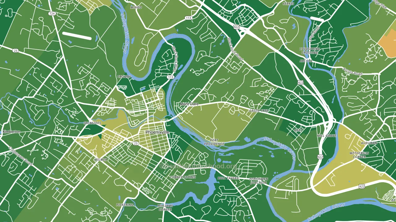 Mont Clare, PA block-group voter-turnout map