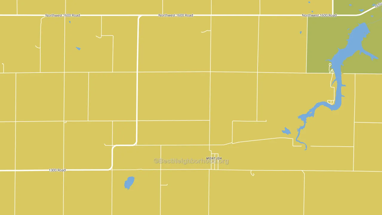 Mont Ida, KS block-group voter-turnout map