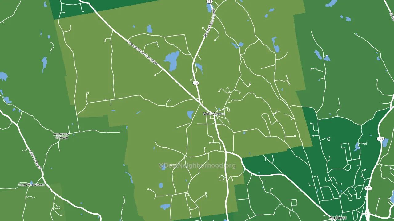 Mont Vernon, NH block-group voter-turnout map