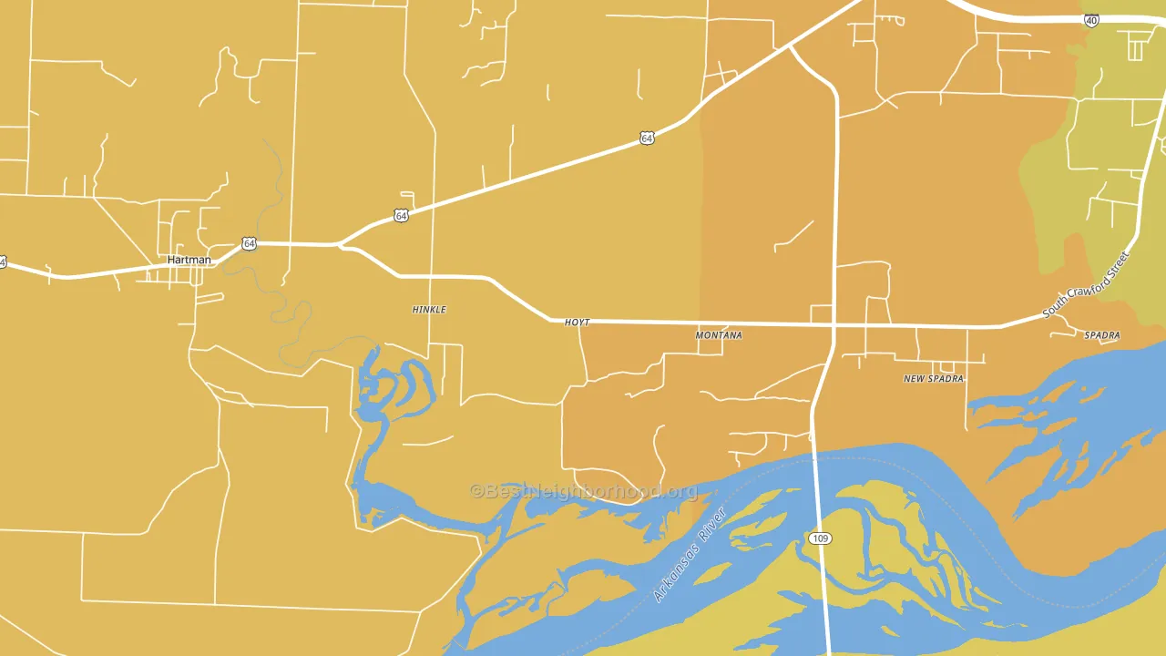 Montana, AR block-group voter-turnout map