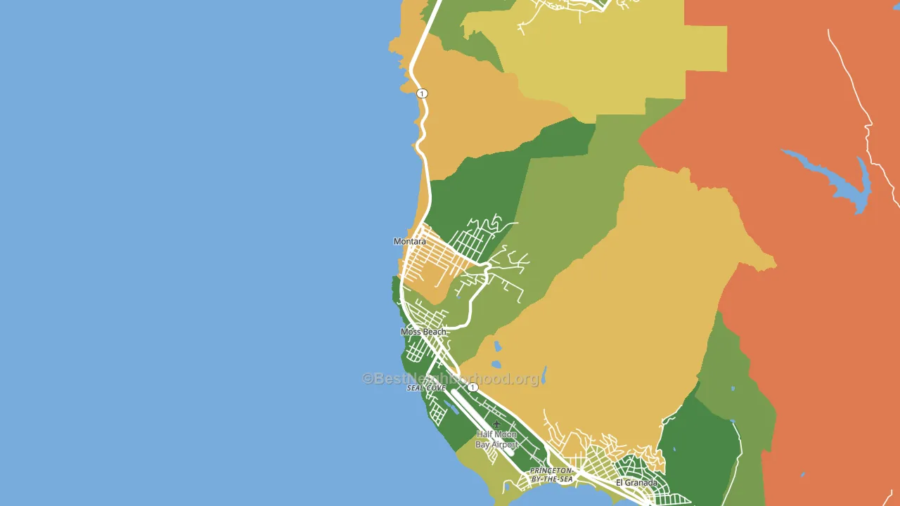 Montara, CA block-group voter-turnout map